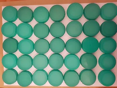 70 Green Plastic  Screw Top Milk Bottle Tops Lids Caps (Kids Art Craft School) • £2.25