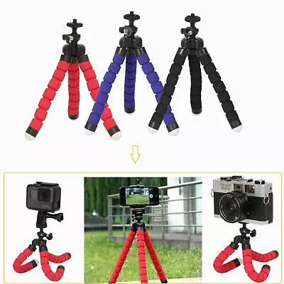 Mini Flexible Sponge Tripod Octopus Stand Handheld Grip For IPhone Camera Video • £5.99