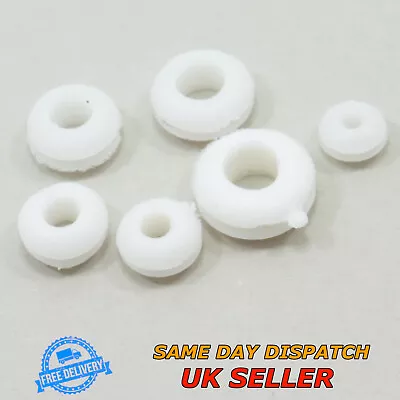 Wire Rubber Grommets Double Sided Ring Cable White • £2.17