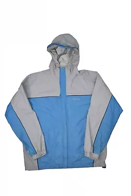 Stearns Dry Wear Jacket Mens L Blue Grey Hooded Rain Coat Full Zip Windbreaker • $12.70