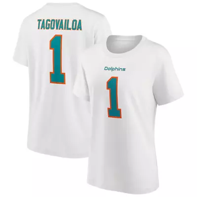 Miami Dolphins NFL T-Shirt (Size M) Women's Tagovailoa 1 Top • £14.99