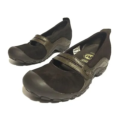 Merrell Plaza Bandeau Chocolate J46114 Mary Jane Flats Slip On Women's Size 6.5 • $32