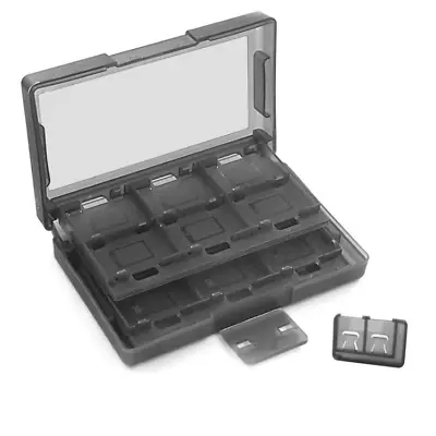 Nintendo Switch Game Card Holder Cartridge Storage Organizer Case 24 In 1 Black • £5.49