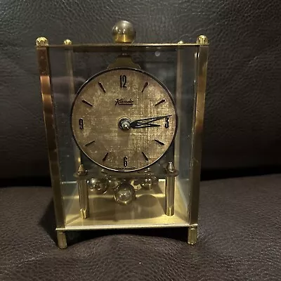Vintage Kieninger And Oberfell Gold Brass Kundo Mantle Shelf Clock Germany • $20