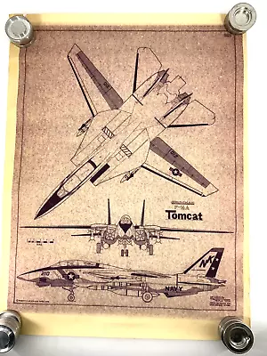 (3 Pages) Grumman F-14A Tomcat Morrison Repla-Tech Prints Faux Blueprints • $15