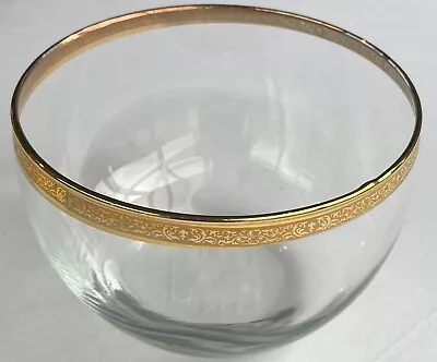 Lenox Autum Gold Trim Crystal Centerpiece Bowl Elegant 7  Across • $39.98