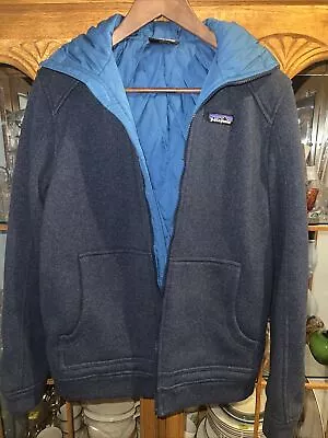 Patagonia Gray Better Sweater Hoodie Full Zip Jacket Quilted Interior Men’s S • $70