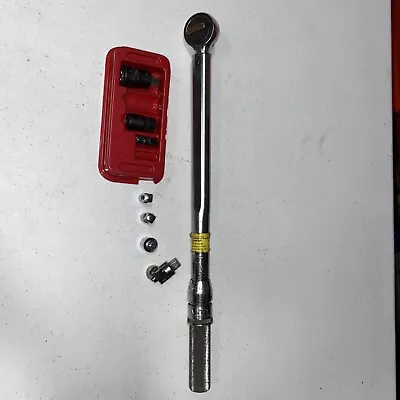 Lot Of 8 Matco Tools Adapters & T150FR Torque Wrench 30-150ft-lbs 1/2  • $92.12