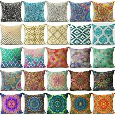 Boho Geometric Paisley Mandala Throw Pillowcase Cushion Cover Pillow Case • $8.73