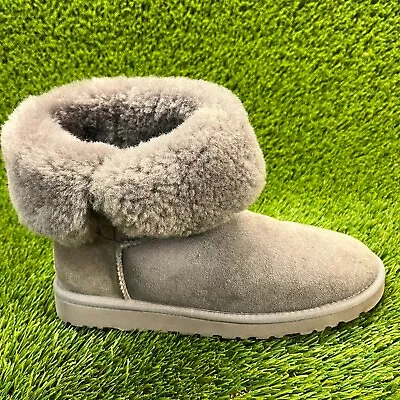 Ugg Bailey Button Womens Size 9 Gray Classic Outdoor Sheepskin Boots SN5803 • $49.99