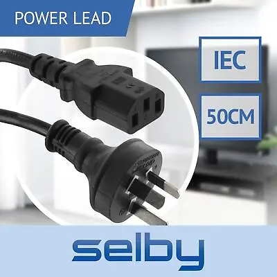 50cm AU 3 Pin To IEC  Kettle  Plug 240V 10A Mains Power Lead Cable Cord • $11.95