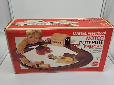 Mattel Motor Putt Putt Railroad Train Set Vintage Toys 1972 Brown Track. • $19.99