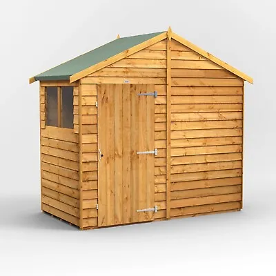 Shed | Power Overlap Apex Garden Sheds | Wooden Workshop | Sizes 4x8 Up To 20x8 • £1279