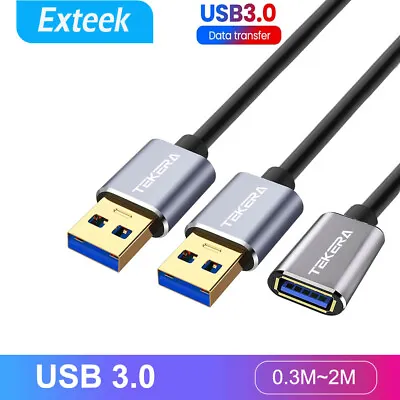 $6.95 • Buy USB 3.0 SuperSpeed Male Female Data Cable Extension Cord For Laptop PC Camera