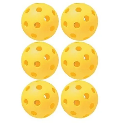 Champion Sports Yellow Plastic 12  Softballs Training Practice Balls - Set Of 6 • $13.99