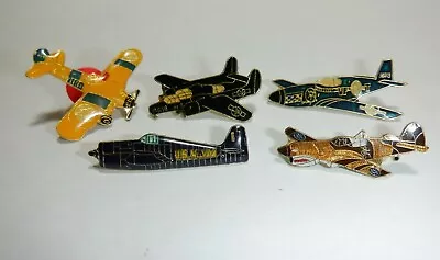 ~5~ Wwii U.s. Military Aircraft Hat Lapel Pins Prop Planes Airplane Ww2 Vin #13 • $14.95