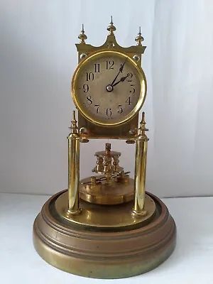 £171.99 • Buy Gustav Becker 400 Day Anniversary Torsion Clock Under Glass Dome