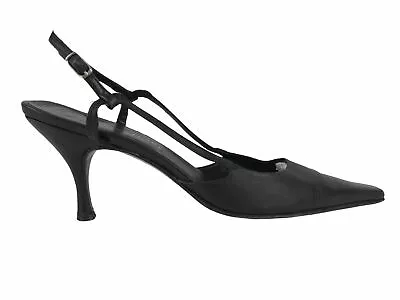 Colin Stuart Womens Black Leather Stiletto Slingback Heel Size US 6 M   • $18.49