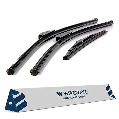 3pcs Wiper Blades Set For MG ZR 01-05 Front Windscreen + Rear | WipeWave • £24.99