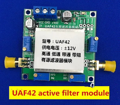 UAF42 Universal Active Filter Adjustable Narrow Low /High Pass /Band Pass Filter • $16.84