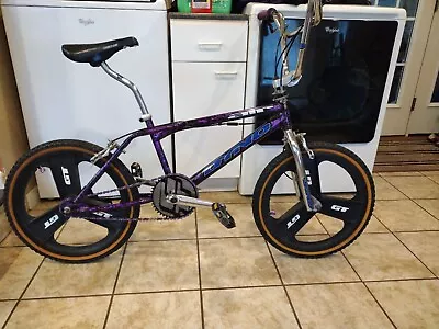 $1250 • Buy 1995 Gt Dyno Air Bmx Bike Purple Splash Clean Freestyle Fan Mags