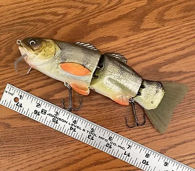 Mattlures Swimbait: 8  Meat Head Chrome Perch Sinking Model- New  Unfished   • $50