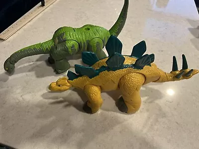 Mattel Dinosaur Thunder Brontosaurus Action Stomping Imaginext Stegosaurus Lot • $19.99