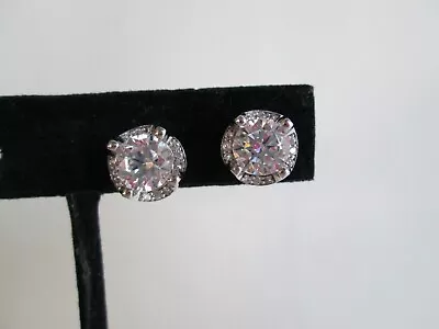 Verragio Sterling Silver Cubic Zirconia Earrings • $9.99