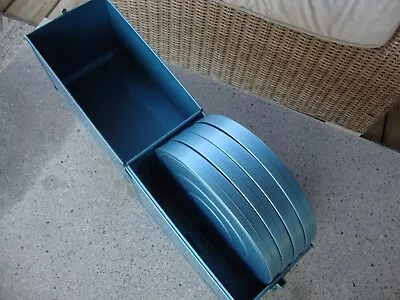 Lot Of 4 400ft 8mm Metal Film Projector Reels In Metal Storage Case • $39