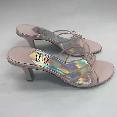 Mootsies Tootsies Pink Womens Slip On Open Toe Sandal Shoes Med Heels 8M • $28