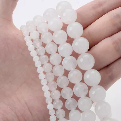 4mm 6mm 8mm 10mm 12mm Natural Gemstone Round Spacer Loose Beads Jewelry Making • £4.19