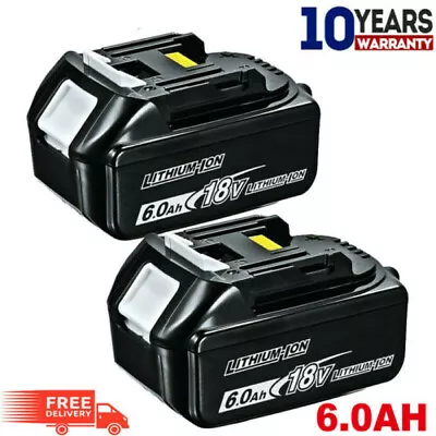 2X For Makita 18V 6.0Ah LXT Li-Ion BL1830 BL1850 BL1860 BL1815 Cordless Battery • £29.89