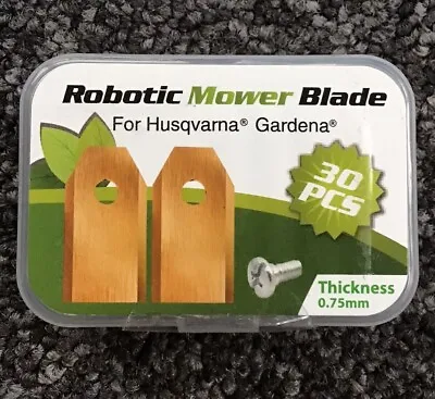 30 Mower Blades 0.7 MM Replacement For Husqvarna Gardena Robot Lawnmower • £9.49