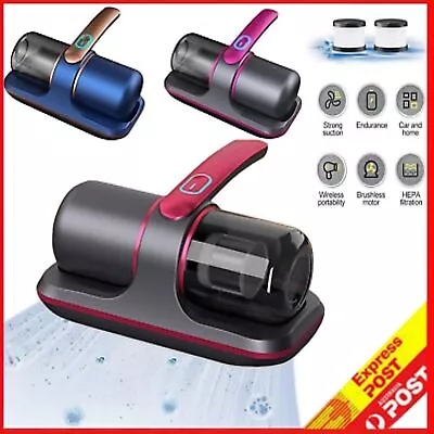 Bed Vacuum Cleaner Handheld Cordless Mattress Vacuum Cleaner  Double Beat • $69.88