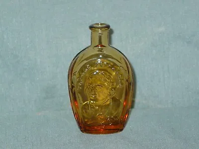 Vintage Wheaton Miniature Amber Thomas Jefferson Glass Bottle • $9.99