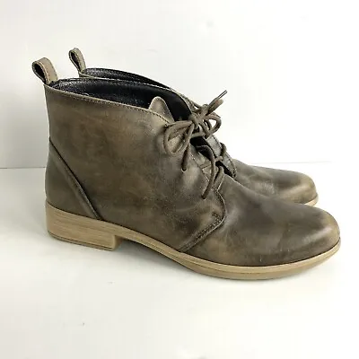 Naot Levanto Boots Womens Eur 40/US 9-9.5 Gray Distressed Chukka Booties • $40.49