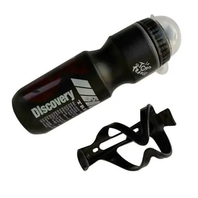 Water Drink Bottle And Holder Cage Popular 750ML Mountain Bike Bicycle Cycling • £6.64