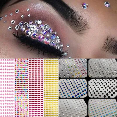Adhesive Face Gem Sticker Eye Shadow Festival Glitter Jewel Tattoo Body Makeup • £2.51