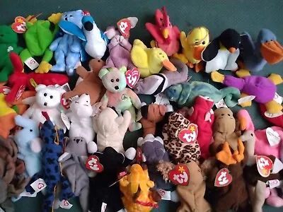 Mini Beanie Babies Lot Qty 40 Tags • $40