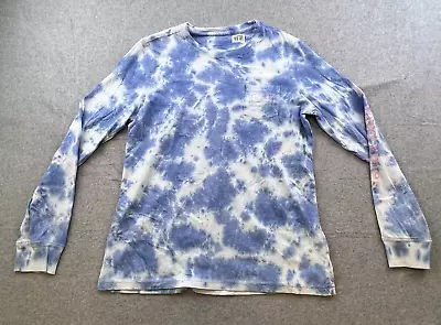 Vineyard Vines Shirt Womens Small Blue Tie Dye Long Sleeve Whale Logo • $18.88
