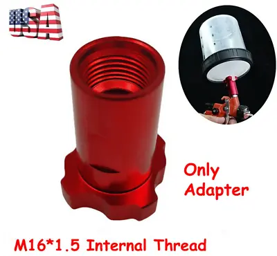 1 PCS Red Aluminum For Spray Gun Cup Connector Adapter M16*1.5mm Internal Thread • $12.87