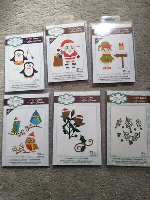 £20.50 • Buy Creative Expression Dies Stitched Father Christmas Penguin Birds Holly Elf Robin