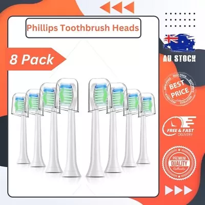 NEW Phillips Sonicare Electric Toothbrush Replacement Heads 8 Pack AU Free Ship • $24.79