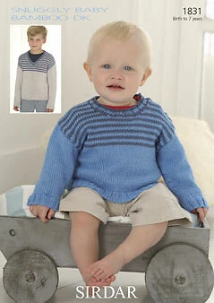 £3.49 • Buy Sirdar Baby Knitting Pattern - Sweaters - 1831 - Snuggly Baby Bamboo DK