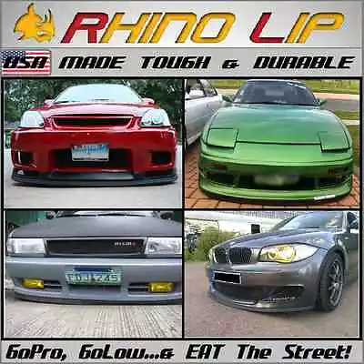 All Fit Rubber Tough Front Chin Lip Splitter Spoiler Valance Edge Trim Imports-2 • $39