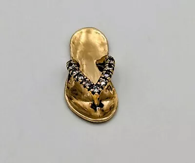 Na Hoku Pendant Hawaiian Slipper Diamond 0.22 CTW 14 Karat Yellow Gold 1  Long • $450