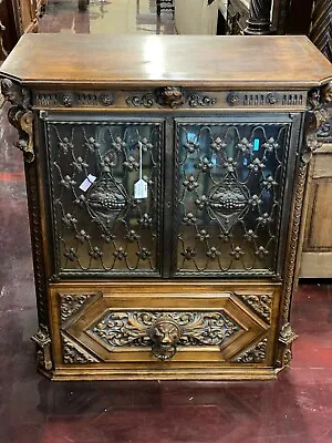 Antique French Renaissance Bar Or Liquor Cabinet • $2900