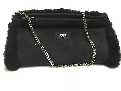 Ugg Australia Suede Leather Shearling Sherpa Bag Sheepskin  Choose One • $75