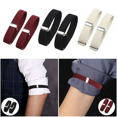 2Pcs Fashion Mens Shirt Sleeve Holder Arm Bands Womens Elasticated For Party • £6.05