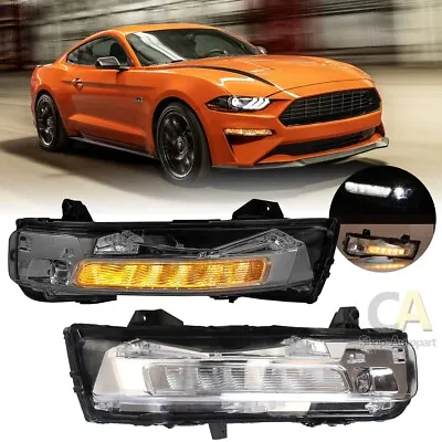 PAIRS Fog Lights For 2018-2022 Ford Mustang LED DRL 18-22 Sequential Turn Signal • $272.99